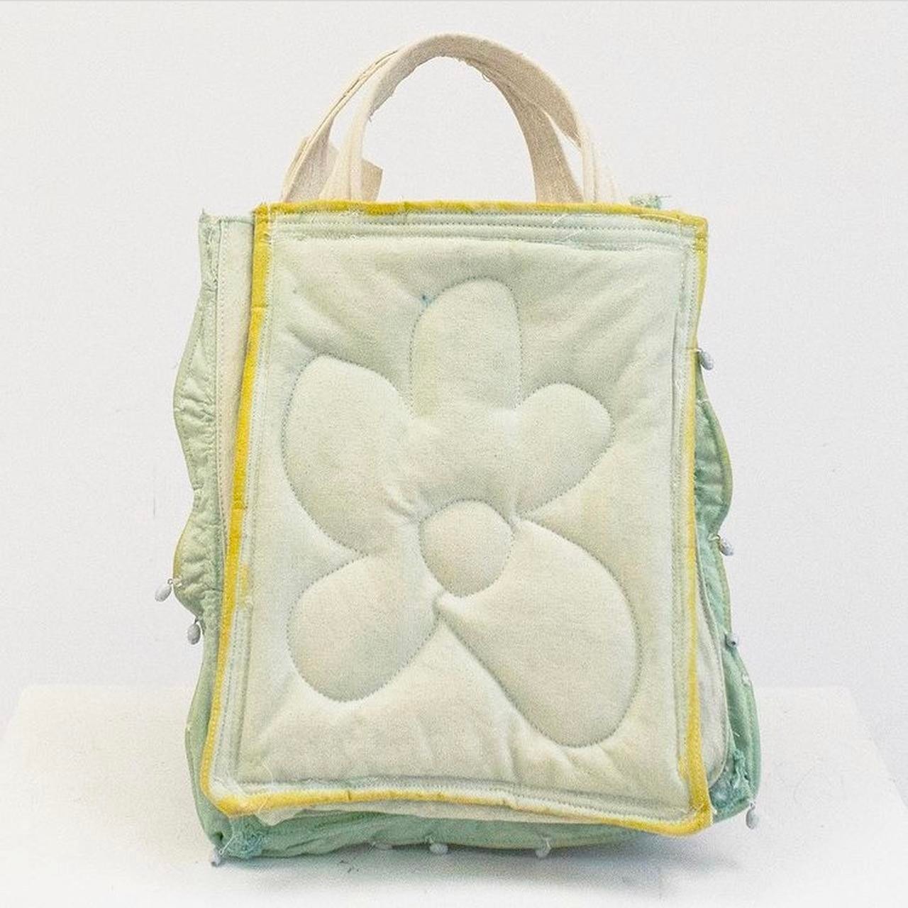 Doc Wang Quilted Flower Tote
