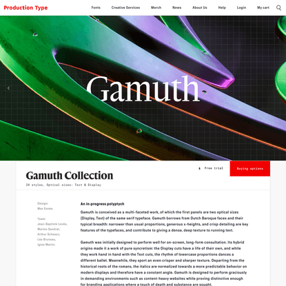 Production Type - Gamuth Collection