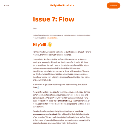 The Product Flow Framework: Designing with Flow — Delightful Products
