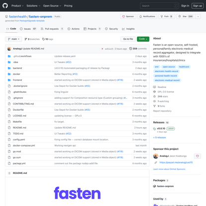 GitHub - fastenhealth/fasten-onprem: Fasten is an open-source, self-hosted, personal/family electronic medical record aggreg...
