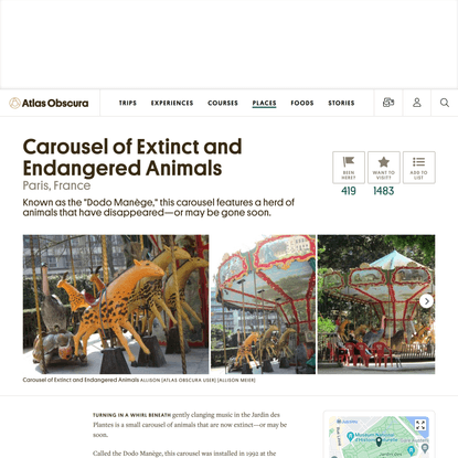 Carousel of Extinct and Endangered Animals