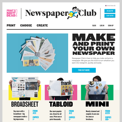 Newspaper Club - Make and print your own newspapers