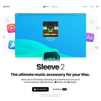 Sleeve 2 — Now playing on your Desktop