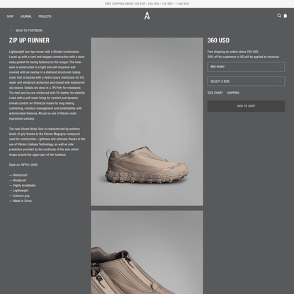 Zip Up Runner