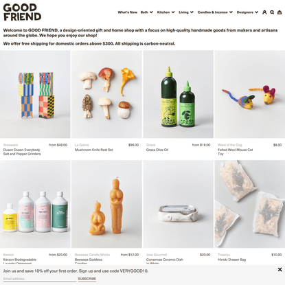 GOOD FRIEND, a design-oriented gift and home shop