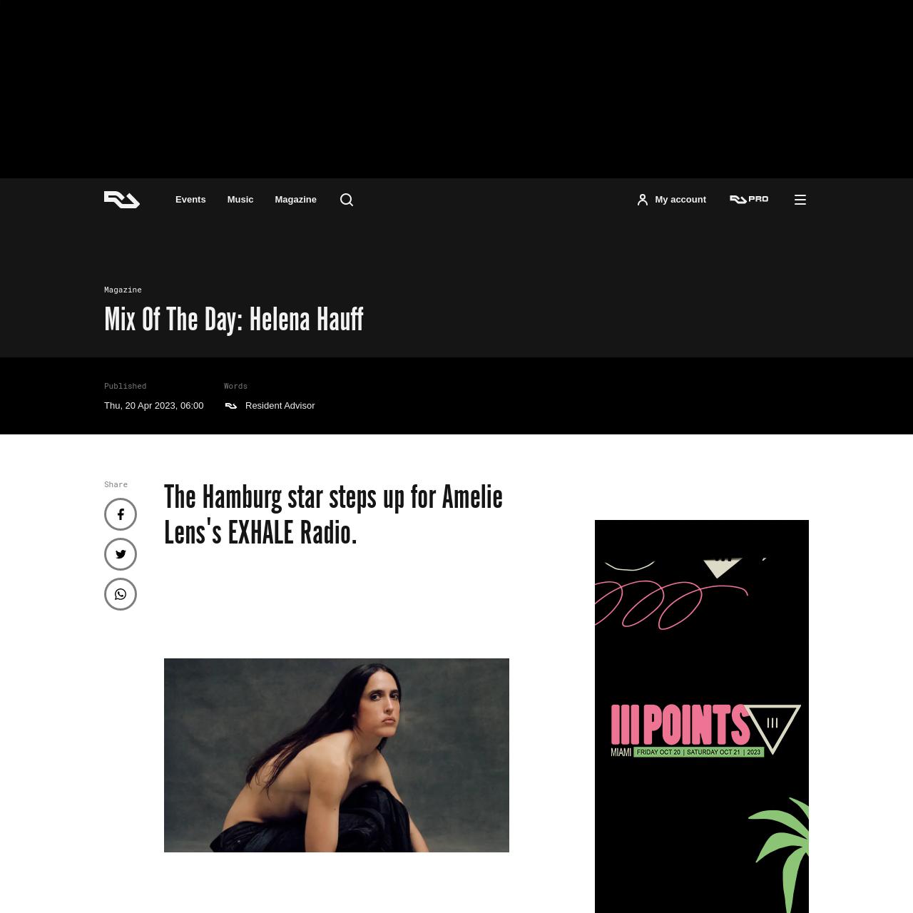 Mix Of The Day: Helena Hauff · News ⟋ RA