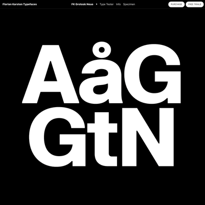 FK Grotesk Neue | Florian Karsten Typefaces