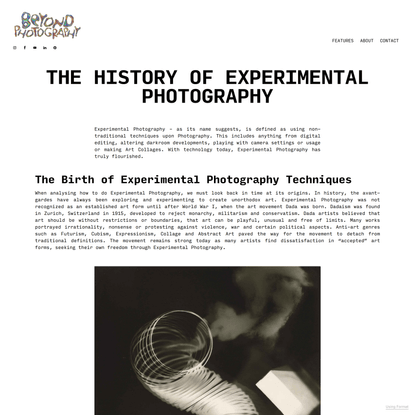 The Full History of Experimental Photography - BEYOND PHOTOGRAPHY - The Leading Experimental Photography Platform