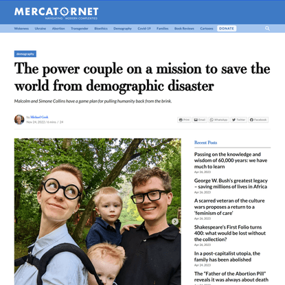 The power couple on a mission to save the world from demographic disaster | MercatorNet