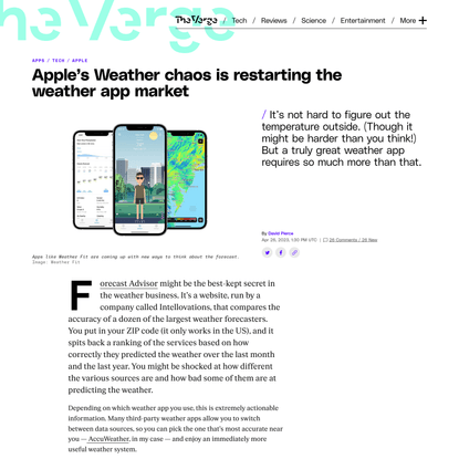 Apple’s Weather chaos is restarting the weather app market
