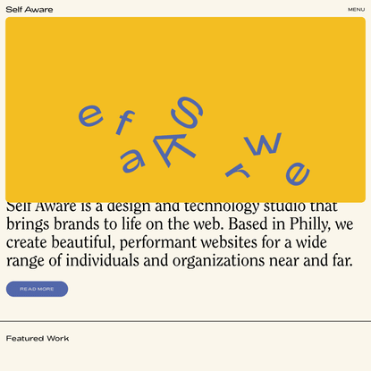 Self Aware | Design & Technology Studio
