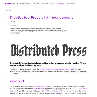 Dripline: Distributed Press v1 Announcement