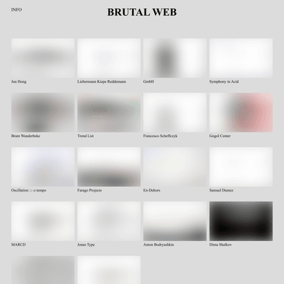 Brutal Web — Brutalism Websites Gallery