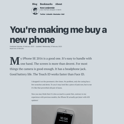 You’re making me buy a new phone