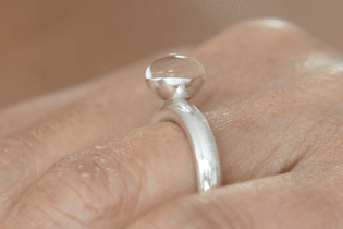 ‘Drop Ring’ 2023, silver, water. 