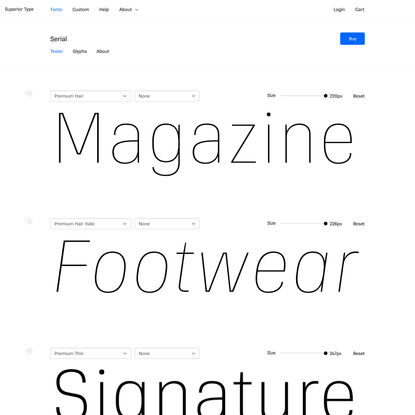 Serial font family | Superior Type