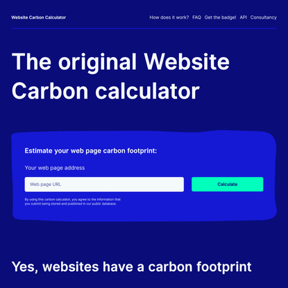 Website Carbon Calculator v3 | How is your website impacting the planet?
