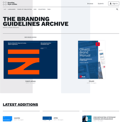 The branding style guidelines documents archive