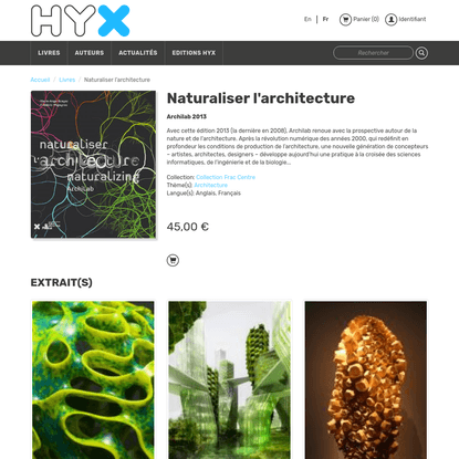 Naturaliser l'architecture | EDITIONS HYX