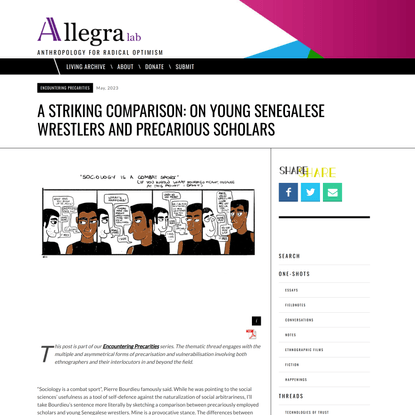 A striking comparison: on young Senegalese wrestlers and precarious scholars - Allegra Lab
