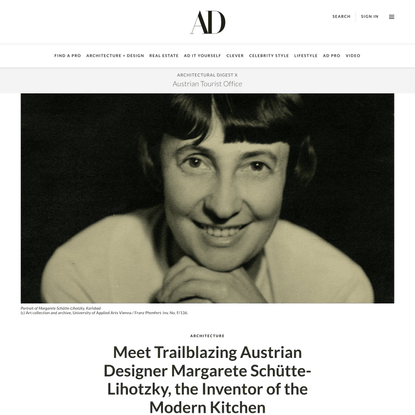 Meet Trailblazing Austrian Designer Margarete Schütte-Lihotzky, the Inventor of the Modern Kitchen