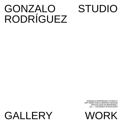 HOME | Gonzalo Rodriguez Studio