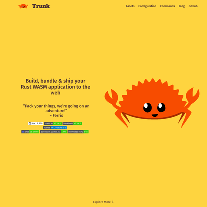 Trunk | Build, bundle &amp; ship your Rust WASM application to the web