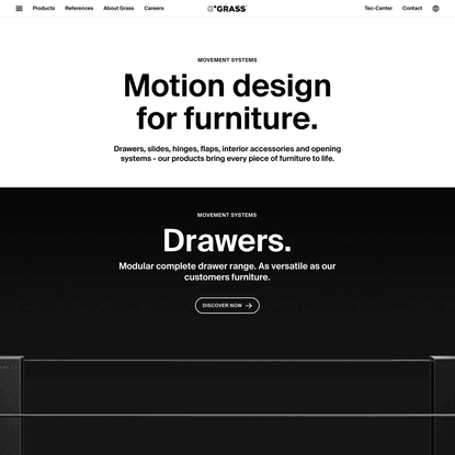 All products at a glance - movement systems — GRASS