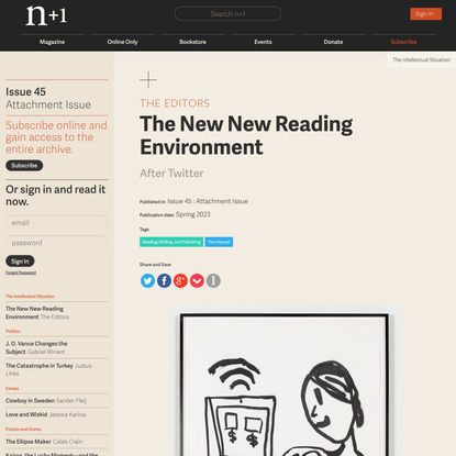 The New New Reading Environment | The Editors