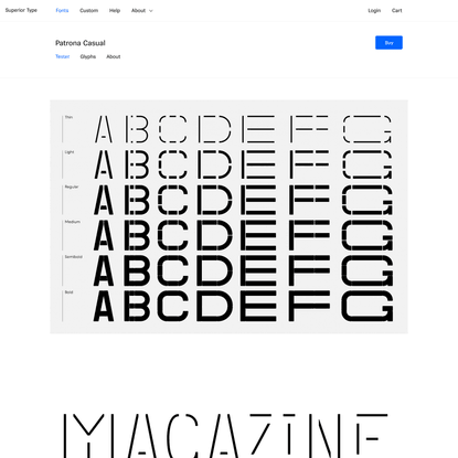 Patrona Casual font family | Superior Type