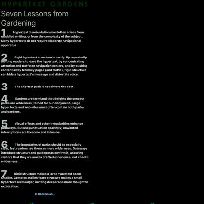 Seven Lessons