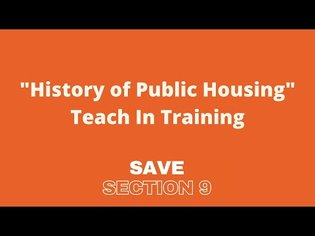 History of Public Housing Teach In