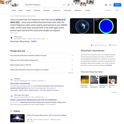 Schumann Frequency - Google Search