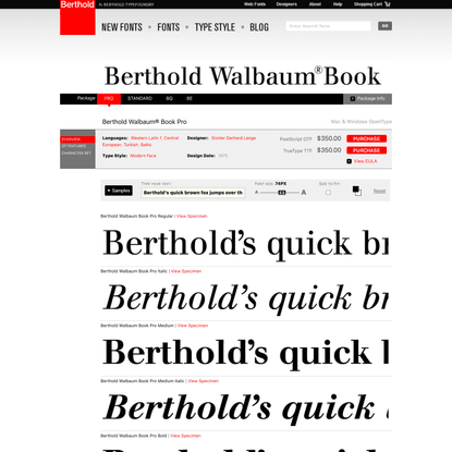 Berthold Walbaum® Book Pro