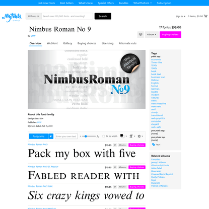 Nimbus Roman No 9™ - Webfont & Desktop font " MyFonts