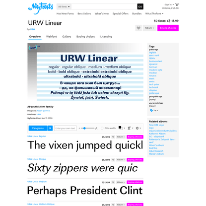 URW Linear™ - Webfont & Desktop font " MyFonts