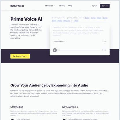 ElevenLabs - Prime AI Text to Speech | Voice Cloning