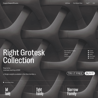 Right Grotesk - Free to Try Font with 130 Styles – Pangram Pangram Foundry