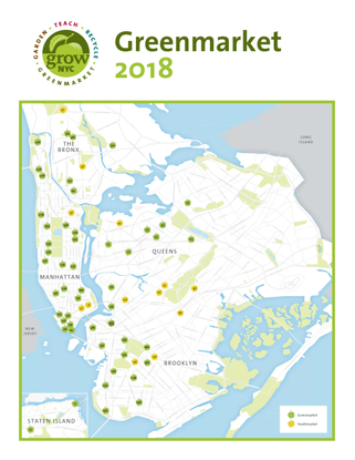 A useful map of all the Greenmarket location and times in NYC
