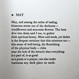 ∆ May, Mary Oliver
