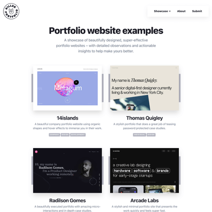 Killer Portfolio | Portfolio website examples