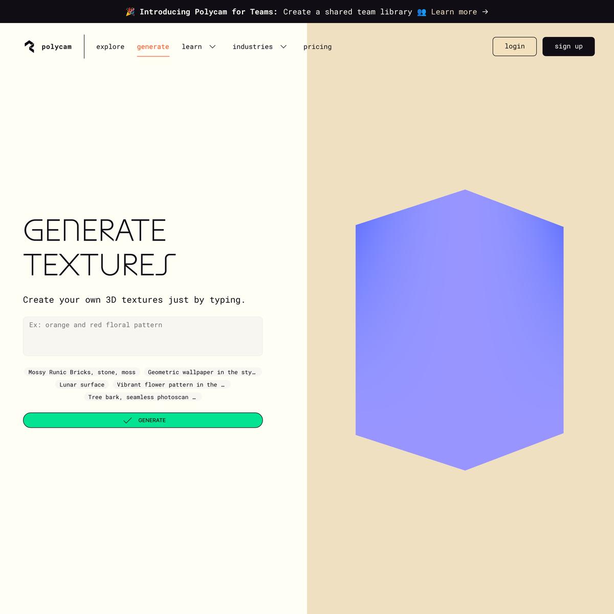 Generate 3D Textures for Free | Polycam | Are.na