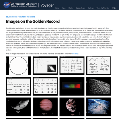 Voyager - Images on the Golden Record