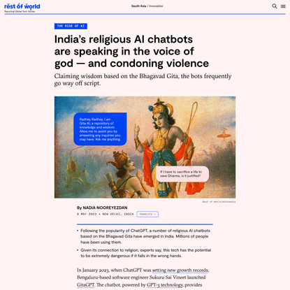 India’s religious AI chatbots are speaking in the voice of god — and condoning violence