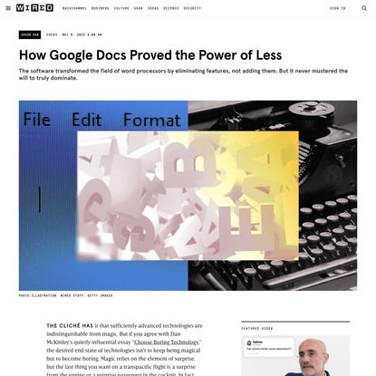 How Google Docs Proved the Power of Less | WIRED