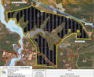 Haw Tree Solar Site Map, research for TIME Magazine Cover.