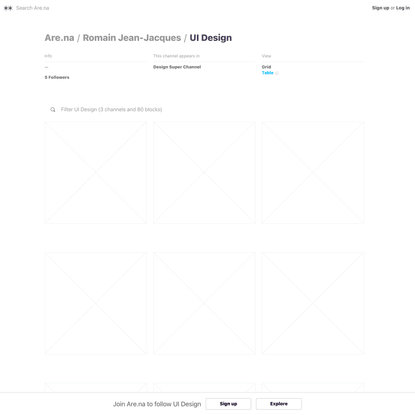 UI Design — Are.na