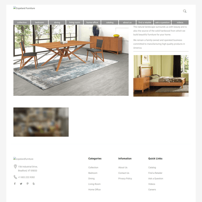 Copeland Furniture : Natural Hardwood Furniture from Vermont : Home page