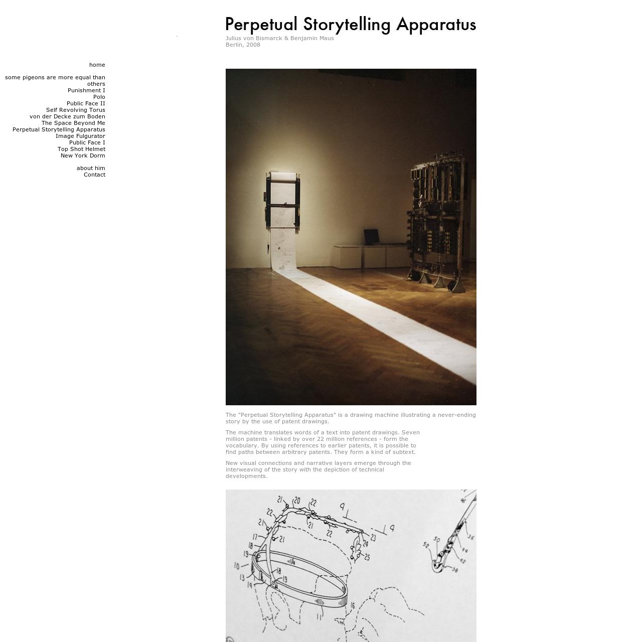 Perpetual Storytelling Apparatus : Julius von Bismarck