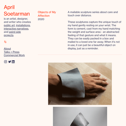 Objects of My Affection — April Soetarman